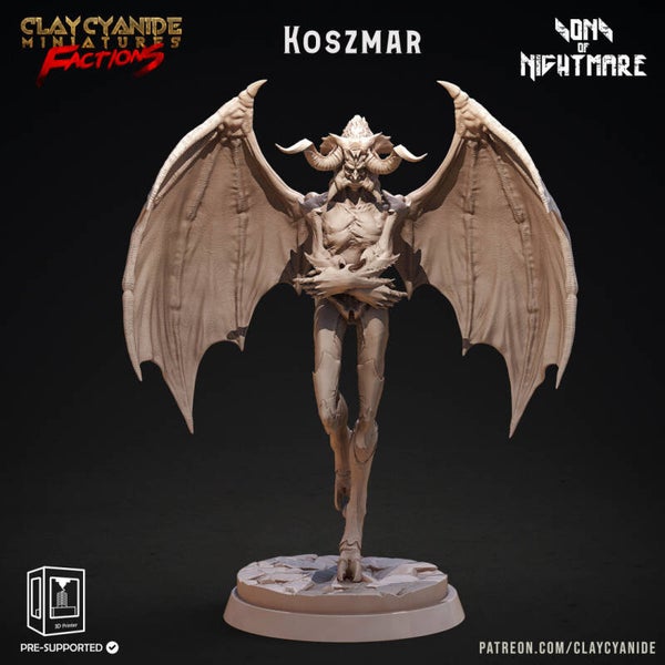 Sons of Nightmare - Koszmar - 32mm model - by Clay Cyanide