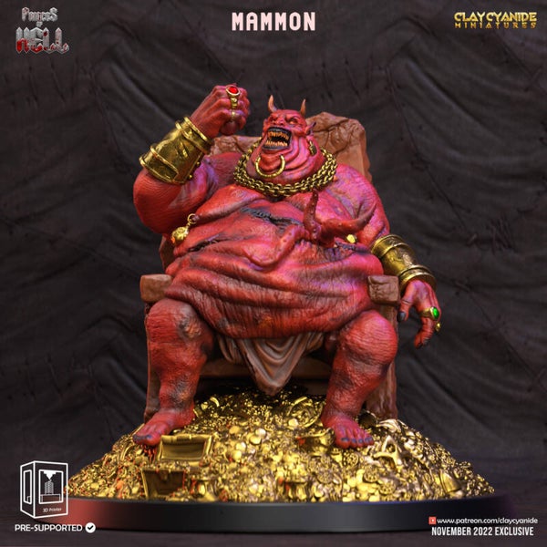 Princes of Hell - Mammon - 32mm model - by Clay Cyanide