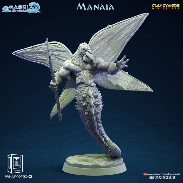 Maori Mythos "Manaia 1" - Scale 32mm Large - by Clay Cyanide