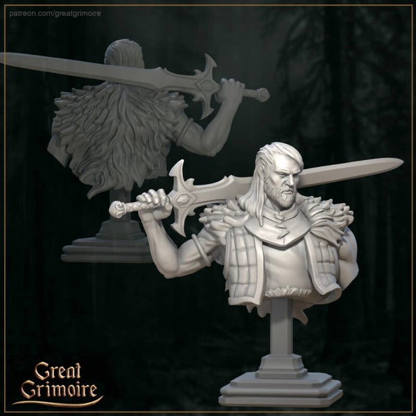 Wylder the Monster Hunter - Bust - by Great Grimoire