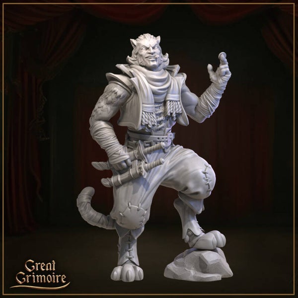 Behind the Crimson Curtain - Mr Cat - 32mm - by Great Grimoire