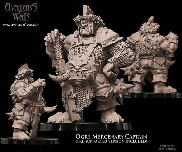 Ogres - Mercenary Captain - By Avatars of War