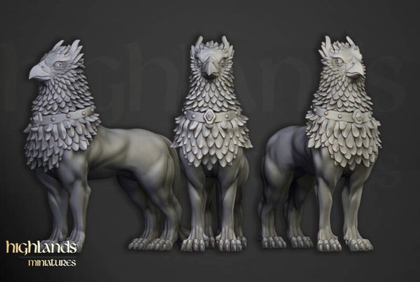 Sunland - Young Griffon (2x) - By Highlands Miniatures