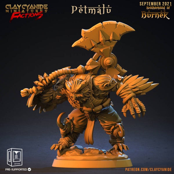 Brotherhood of Burnek - Petmalu - 32mm large model - by Clay Cyanide