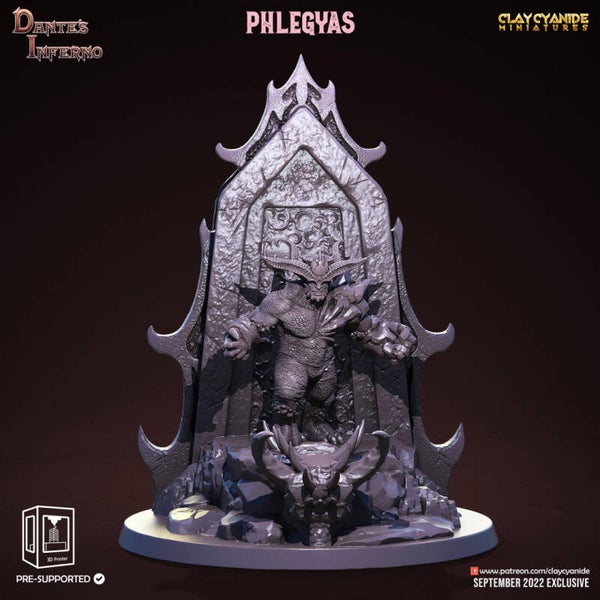 Dante's Inferno - Phlegyas - Huge 32mm model - by Clay Cyanide