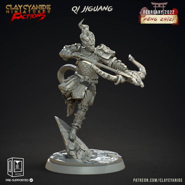 Fheng Zhizi - Qui Jiuguang - 32mm model - by Clay Cyanide