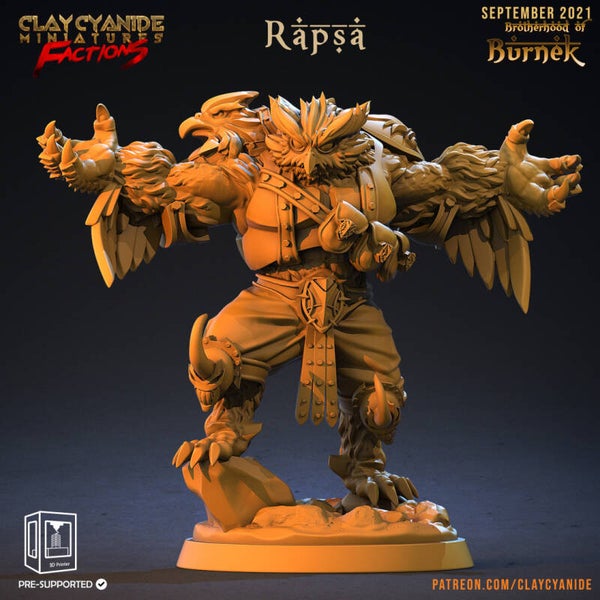 Brotherhood of Burnek - Rapsa - 32mm model - by Clay Cyanide