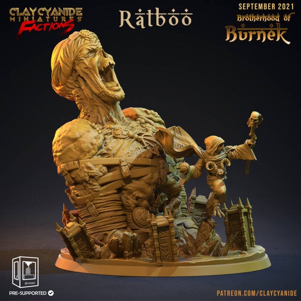 Brotherhood of Burnek - Ratboo - 32mm large model - by Clay Cyanide