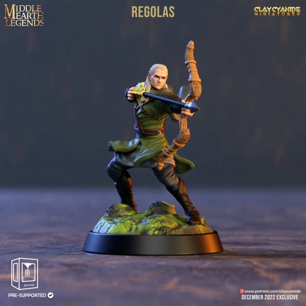 Middle Earth Legends - Regolas - 32mm - by Clay Cyanide