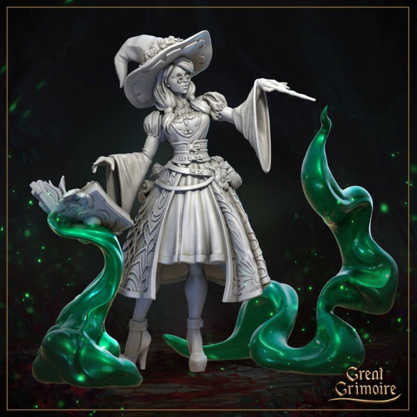 Veil of Emerald Dreams - Melinda the Good Witch - 32mm - by Great Grimoire