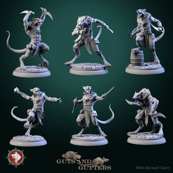 Guts and Gutters - Rogue Rats Set of 6 - 32mm