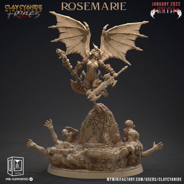 Daughters of Lilith - Rosemarie - 32mm Large model - by Clay Cyanide