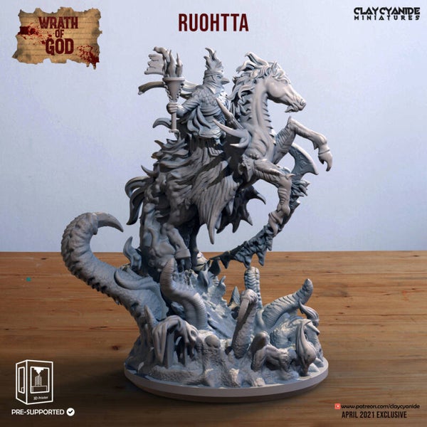 Wrath of God - Ruohtta - 32mm large- by Clay Cyanide