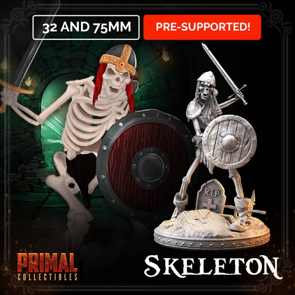 Dungeon Quest - 6x Skeleton Sword - 32mm - by Primal Collectibles