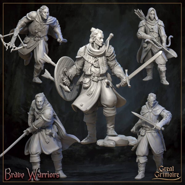 Horrors of the Underground - Brave Warriors 5x - 32mm - by Great Grimoire