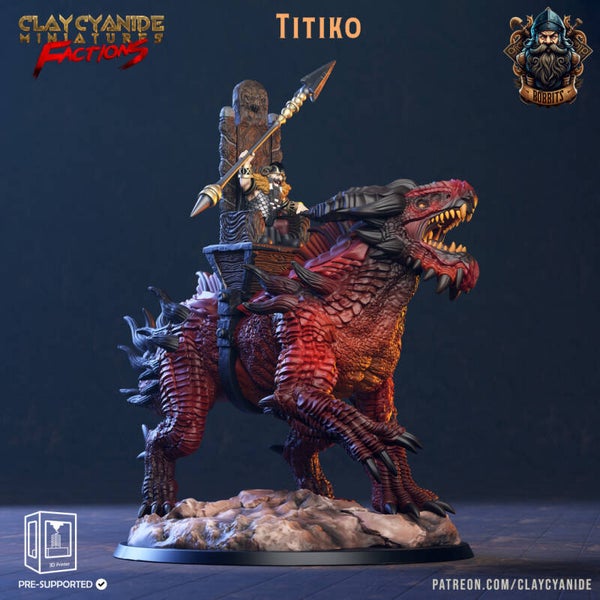 The Bobbits - Titiko - 32mm HUGE model - by Clay Cyanide