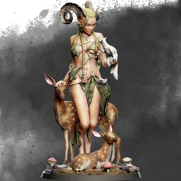 Faun with scenic base - 75mm - by Printomancer