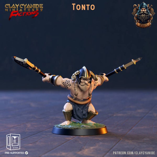 The Bobbits - Tonto - 32mm model - by Clay Cyanide