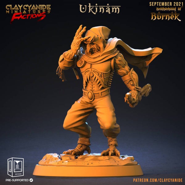 Brotherhood of Burnek - Ukinam - 32mm model - by Clay Cyanide