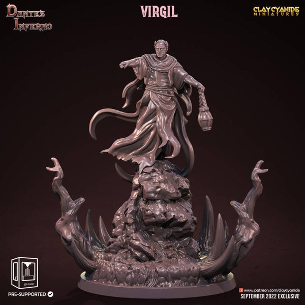 Dante's Inferno - Virgil - 32mm model - by Clay Cyanide