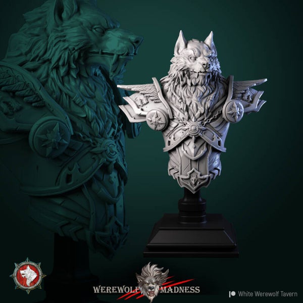 Werewolf Madness - White Werewolf Bust