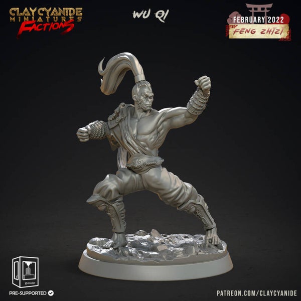 Fheng Zhizi - Wu Qi - 32mm model - by Clay Cyanide
