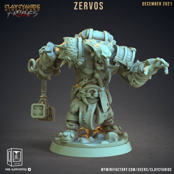 Wartrolls - Zervos - 32mm Large model - by Clay Cyanide