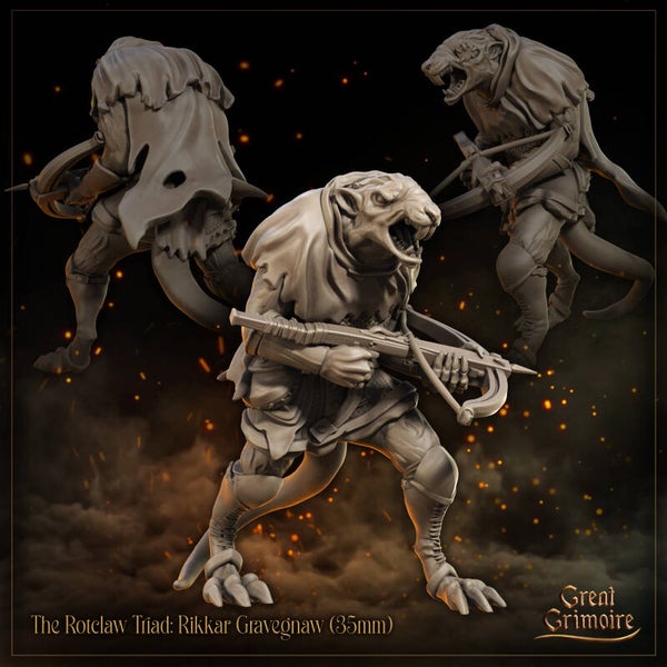 Shadows of the Frontline - Rikkar Gravegnaw - 32mm - by Great Grimoire