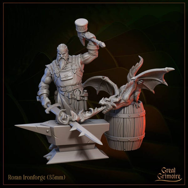 Wing Forge - Roran Ironforge - 32mm - by Great Grimoire