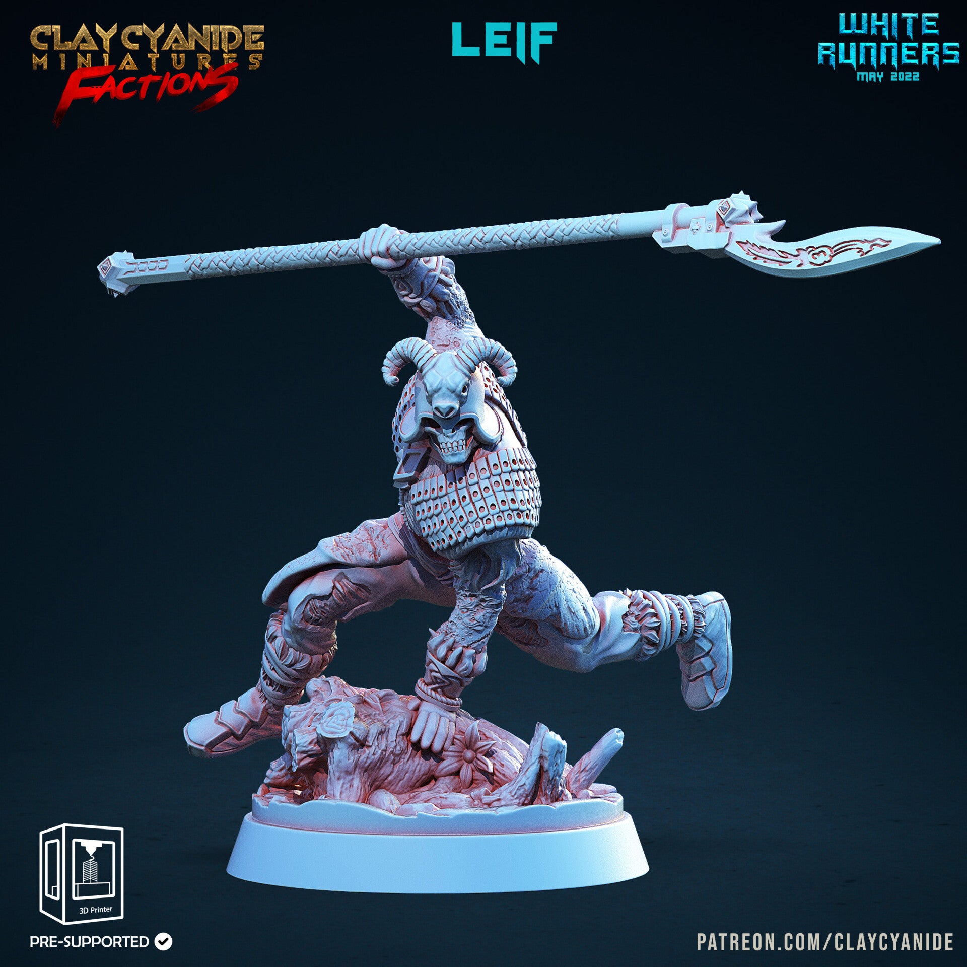 White Runners - Leif - 32mm - by Clay Cyanide
