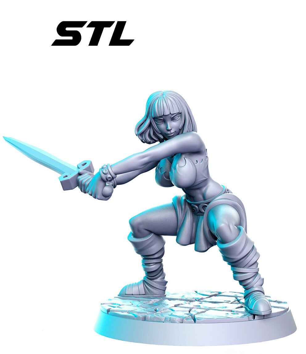 Myth Quest - Barbarian - 32mm - by RN-Estudio