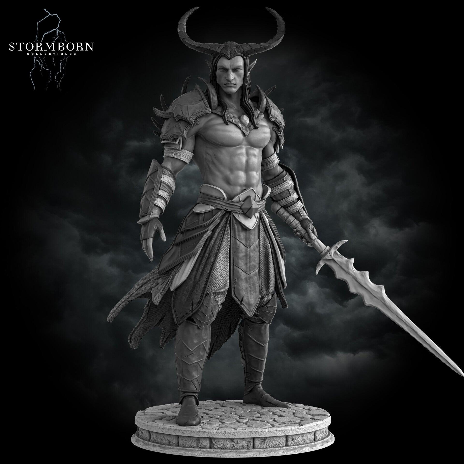 Samael, Tiefling Warrior - Scale 32mm - by Stormborn Collectibles
