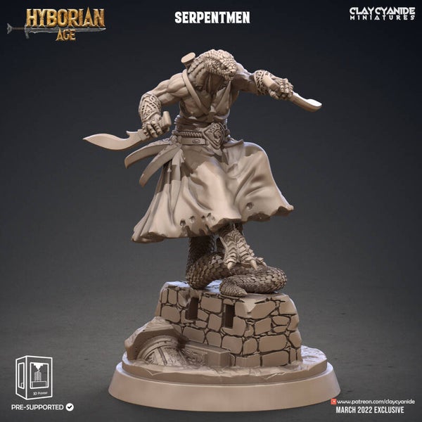 Hyborean Age - Serpentman 4 +110% - by Clay Cyanide