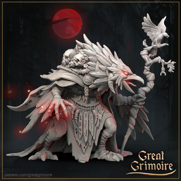 Blood Moon Rising - Blood Moon Shaman - 32mm - by Great Grimoire