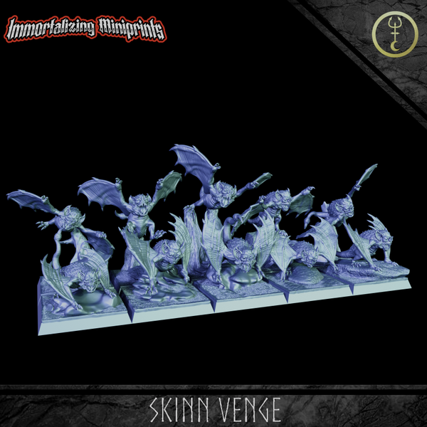 Skinn Venge Swarm - 10x 32mm Small - by Immortalizing Miniprints