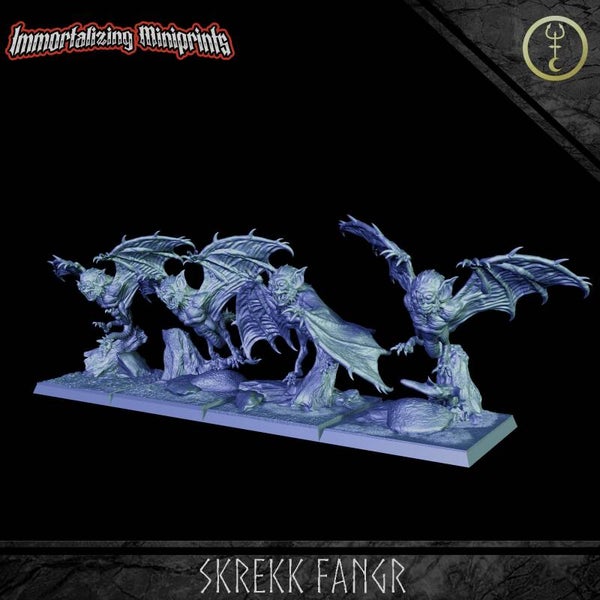 Skrekk Fangr Pack - 4x 32mm Large - by Immortalizing Miniprints