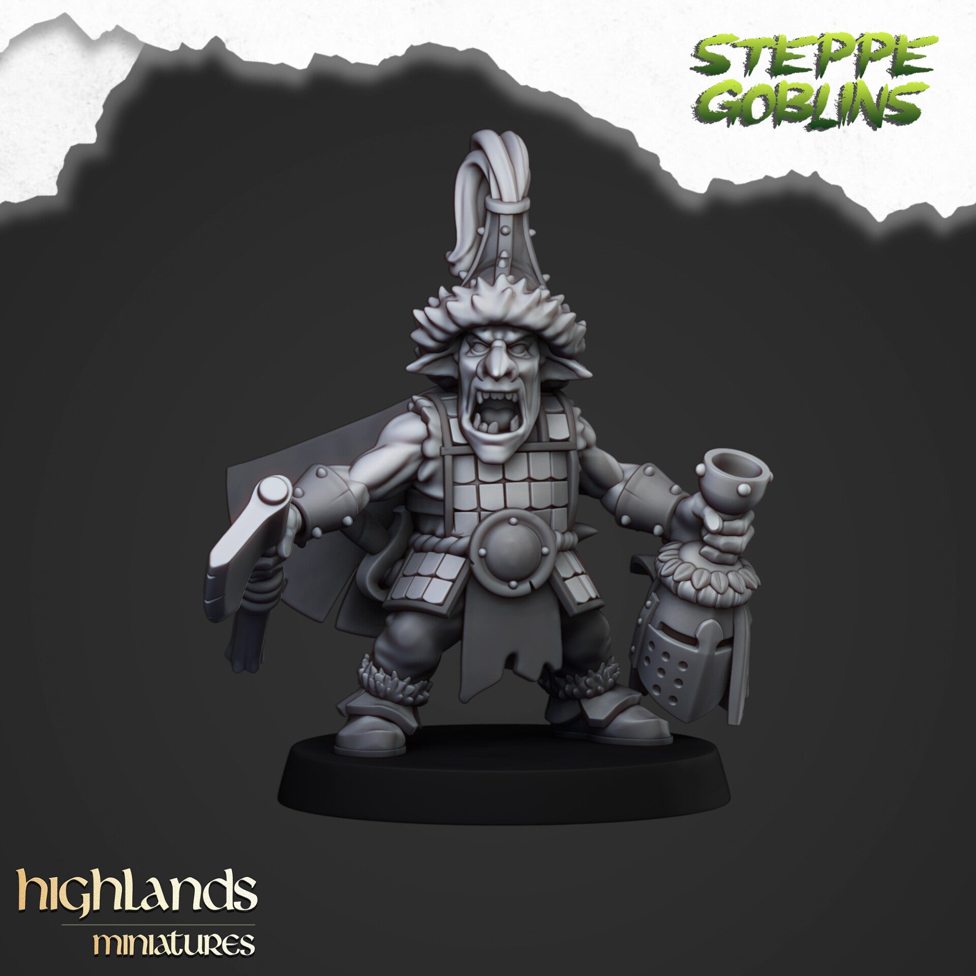 Steppe Goblins - Steppe Goblin Hero - By Highlands Miniatures