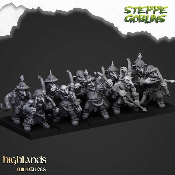 Steppe Goblins - Steppe Goblin Archers 5x - By Highlands Miniatures