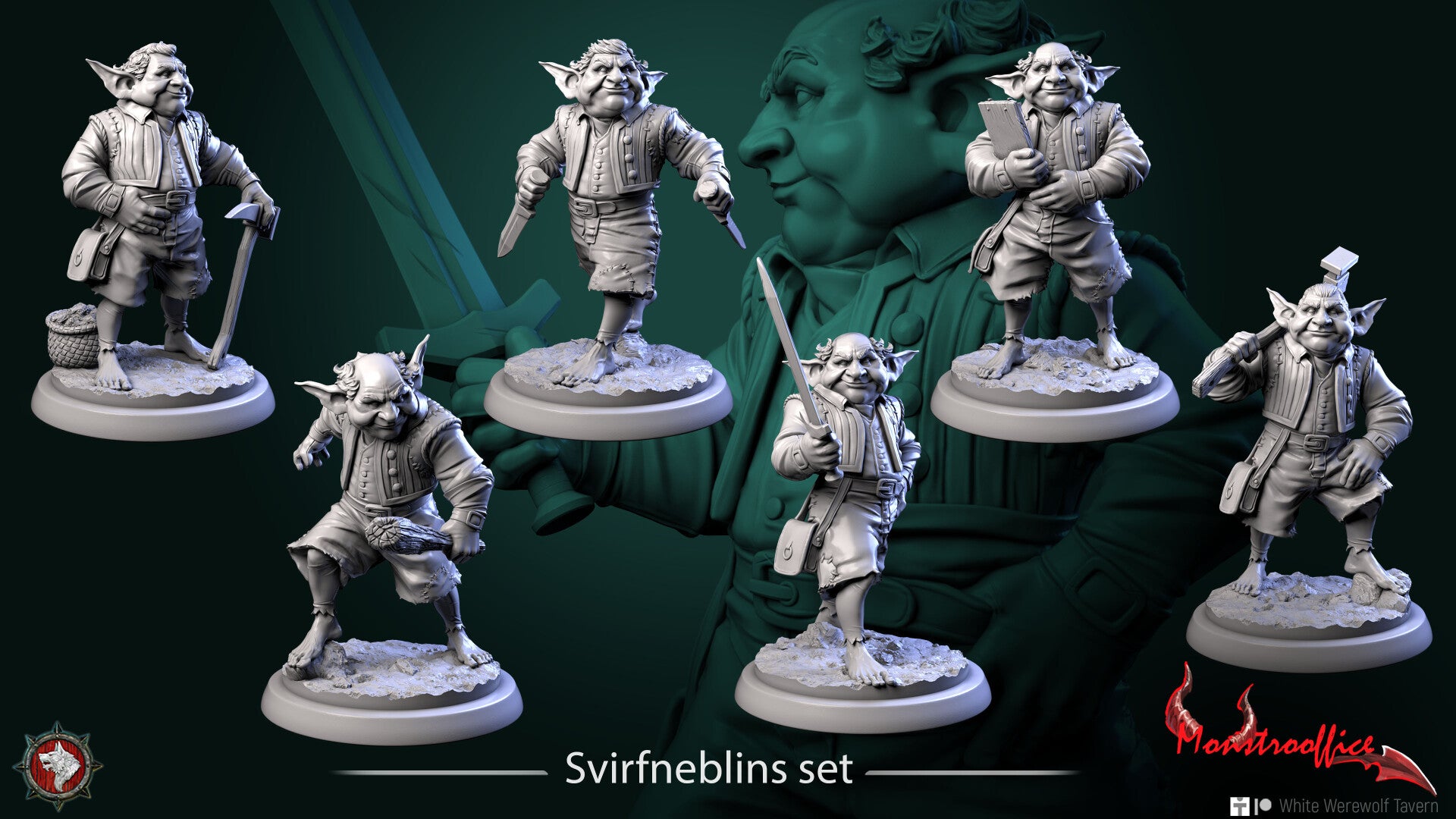 MonstroOffice - Svirfneblins Set - 6x 32mm