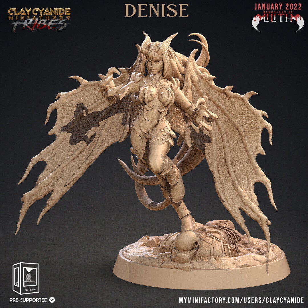 Daughters of Lilith - Denise - 32mm model - by Clay Cyanide