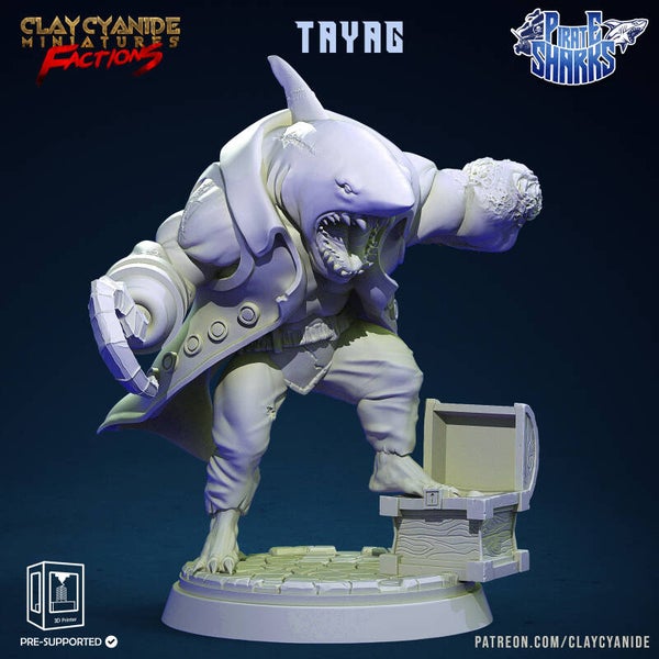 Pirate Sharks - Tyag - by Clay Cyanide