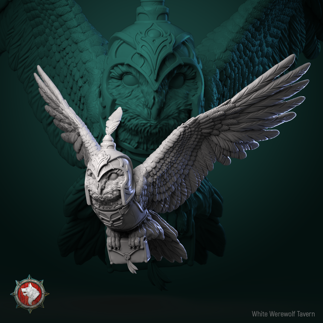 White Werewolf Tavern - Sage Owl  - 32mm