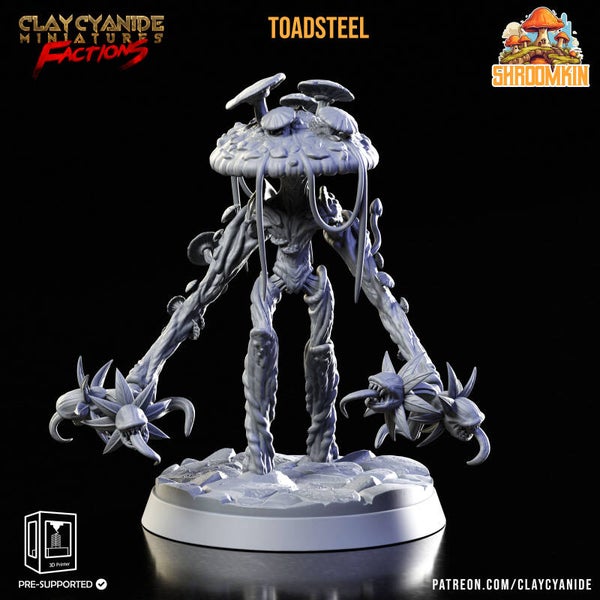 Shroomkin - Toadsteel - 32mm model - by Clay Cyanide