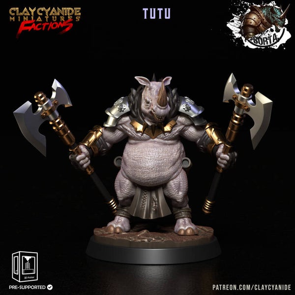 Battle Bortas - Tutu - 32mm model - by Clay Cyanide