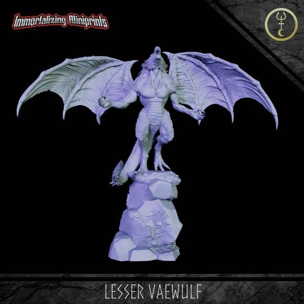 Lesser Vaewulf 2 - 32mm Large - by Immortalizing Miniprints