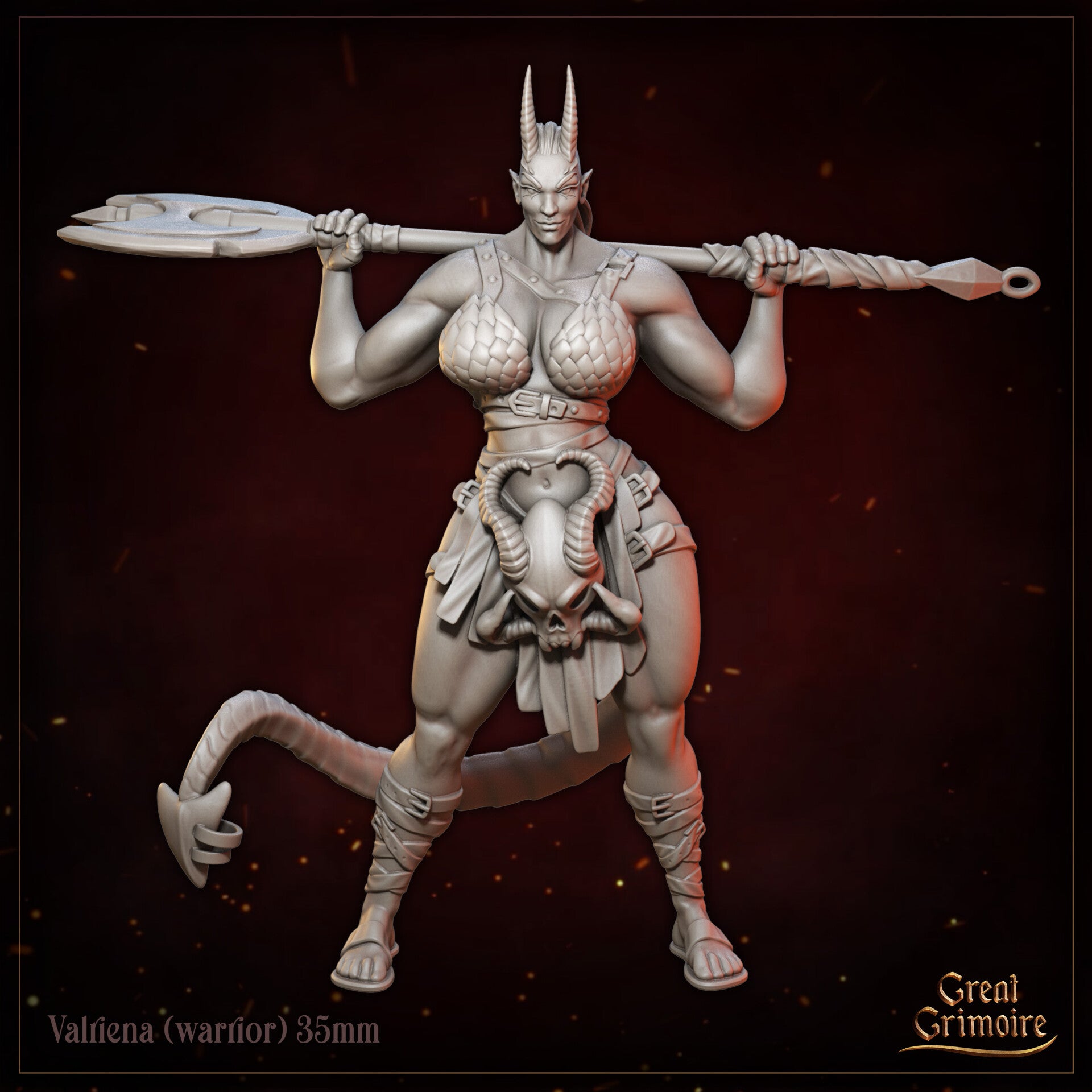 Chained by Shadow - Valriena - 32mm - by Great Grimoire