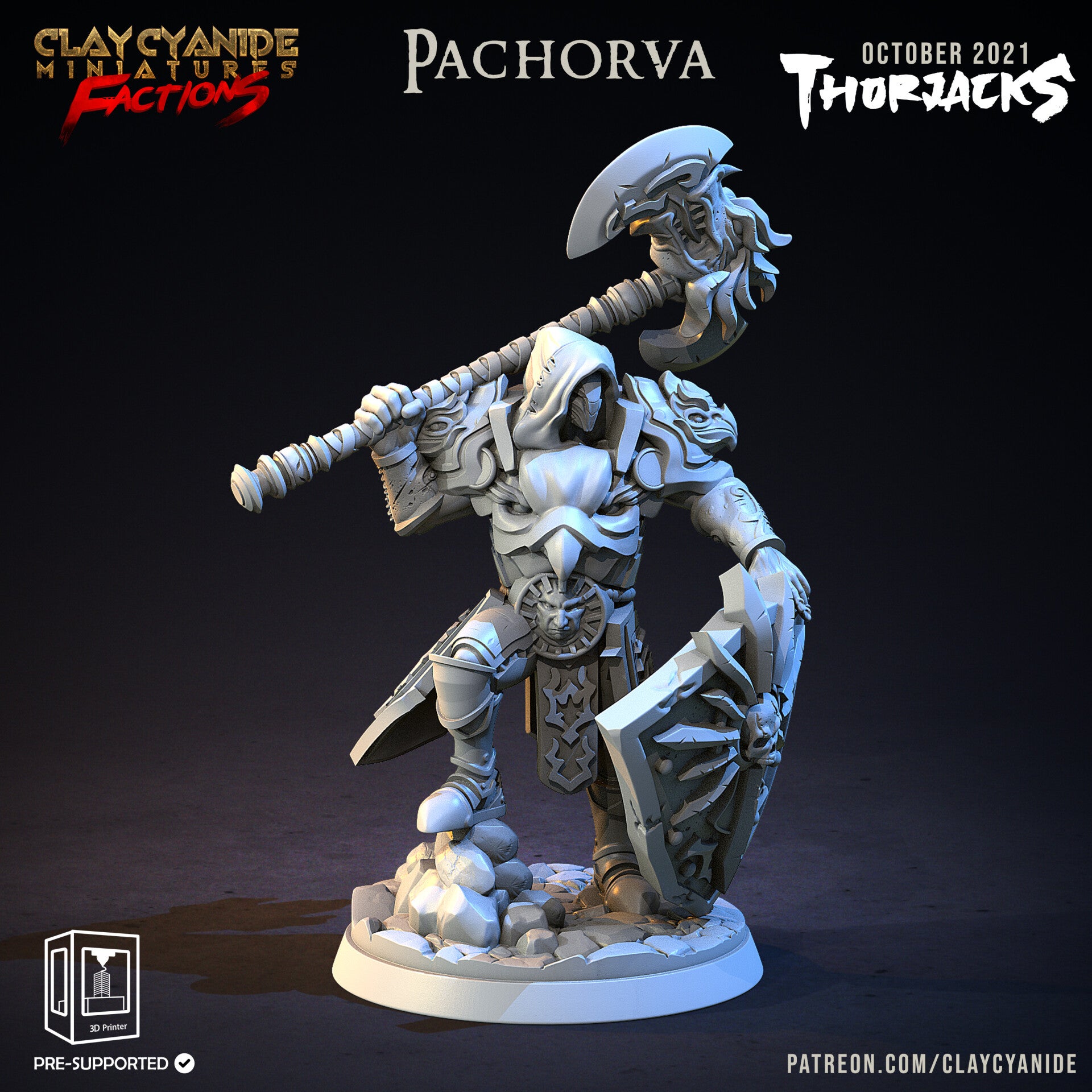 Thorjacks - Pachorva - 32mm model - by Clay Cyanide