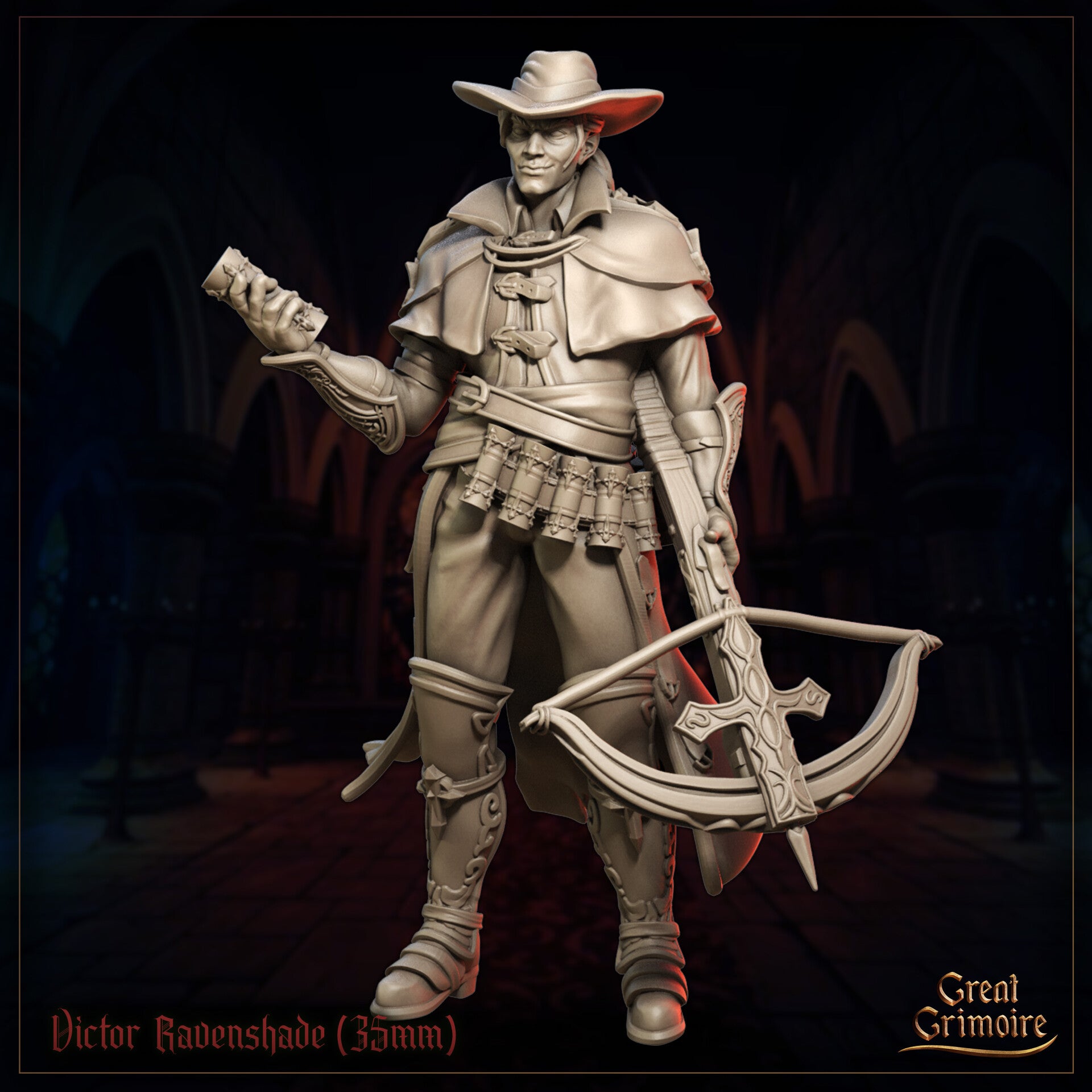 Shadows on the Blood Moon - Victor Ravenshade - 32mm - by Great Grimoire