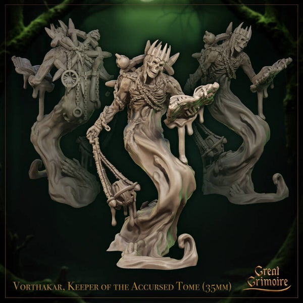 Harvest of the Undying - Vorthakar, Keeper of the Accursed Tome - 32mm - by Great Grimoire