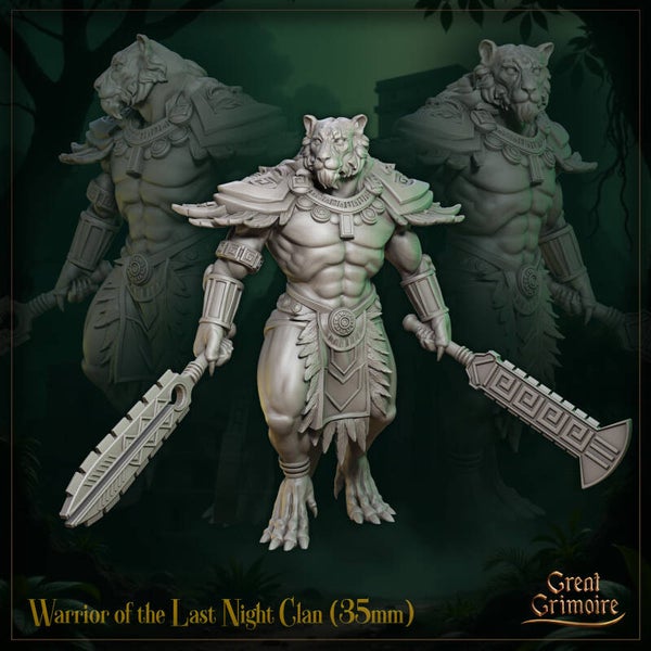 Last Roar of the Beast - Last Night Clan Warrior - 32mm - by Great Grimoire